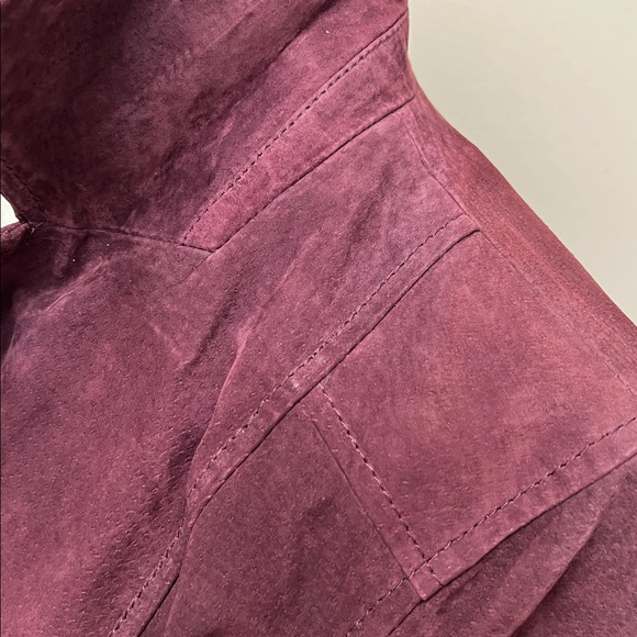 Dennis Basso Suede Leather Trench coat - Picture 8 of 13